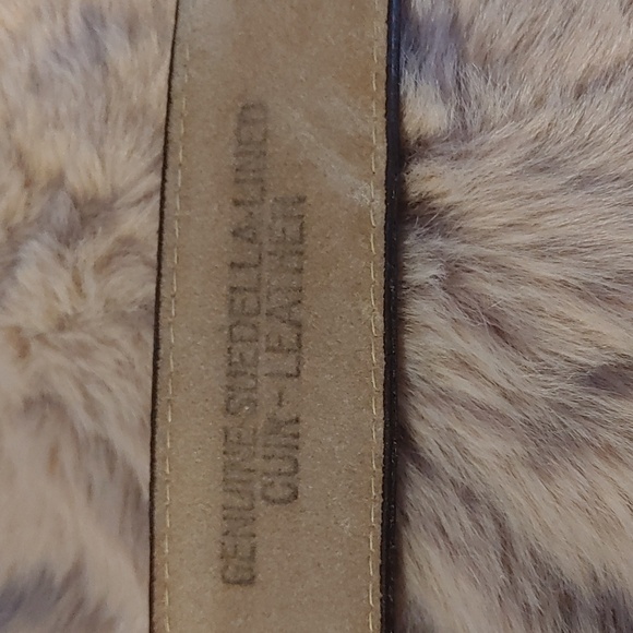 Men's Brown & Gold Leather Belt 32 - Picture 5 of 8